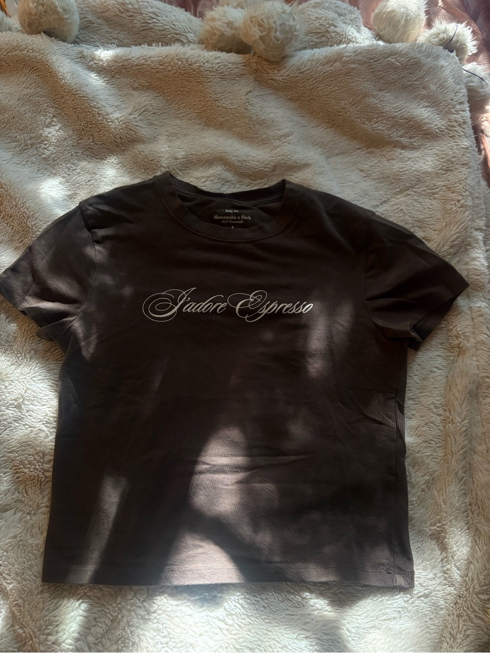 Abercrombie J'Adore Espresso Baby Tee